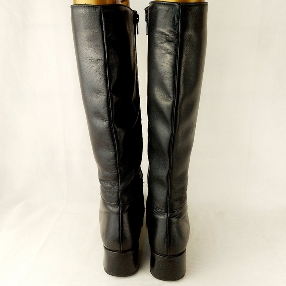 COLLÈGE black long leather winter Made in Canada Size 6B - Picture 7 of 16
